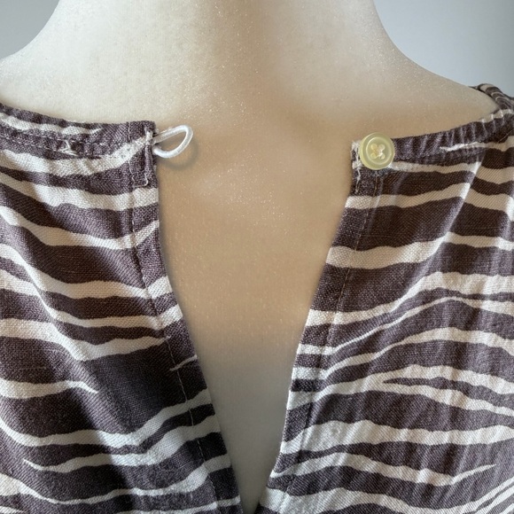 LOFT Brown & White Zebra Print Sleeveless Shift Dress Size 6 - Picture 4 of 6